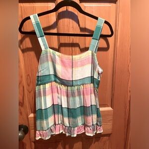 Loft preppy baby doll top